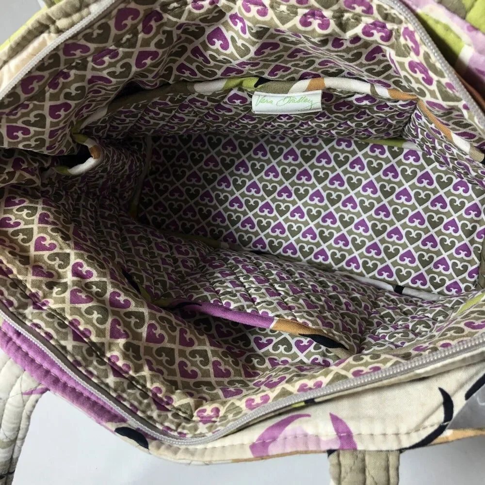 Vera Bradley Shoulder Bag Purse‎ Tote Portobello Road Zip Double Handle A2